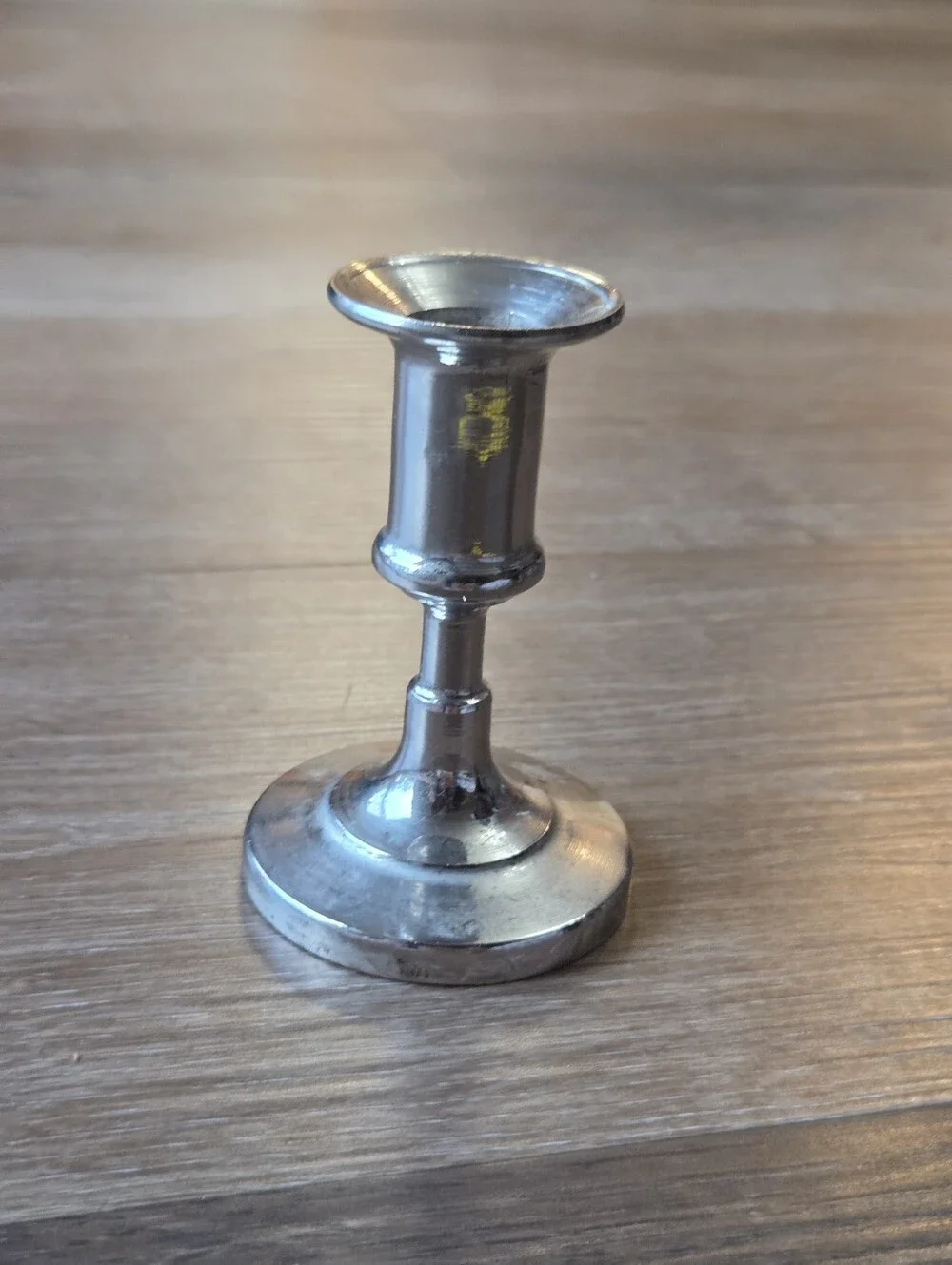 Vintage Silver Toned Single Candlestick Holder Made in Italy Decor